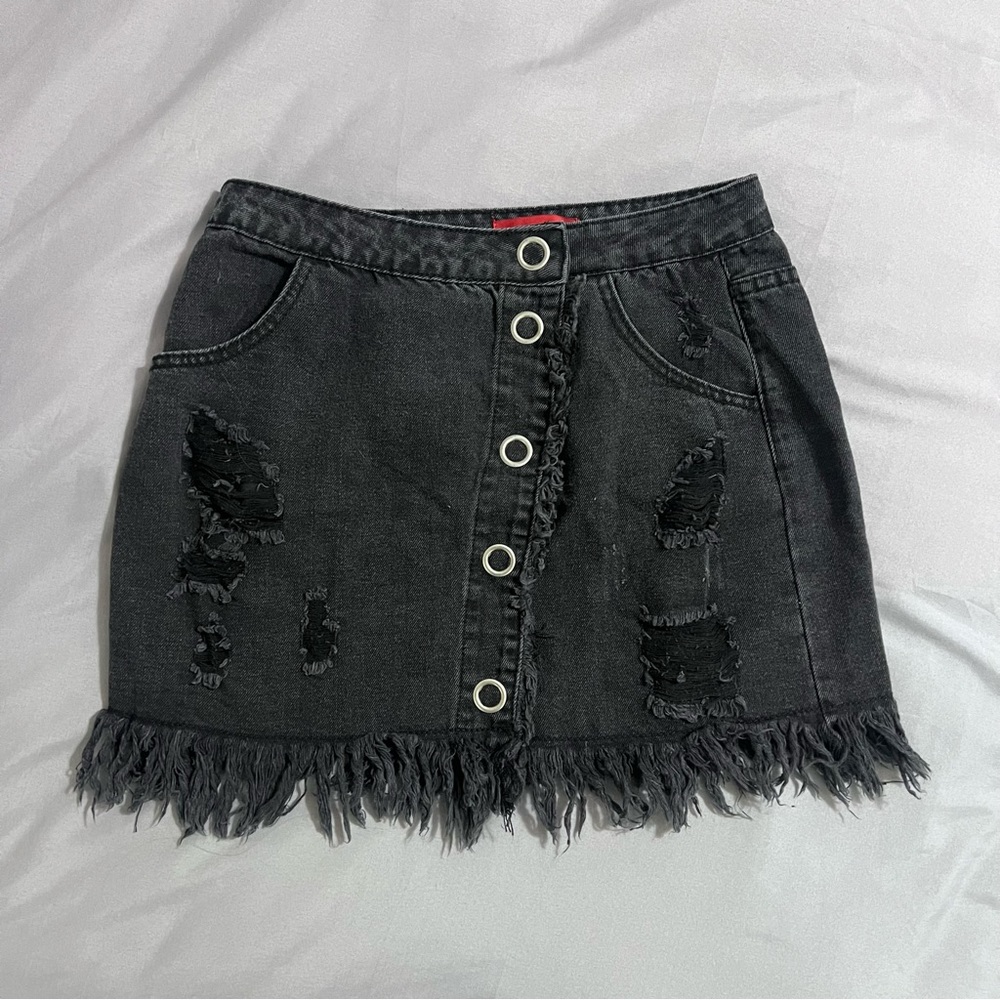 Signature 8 Jean Skirt